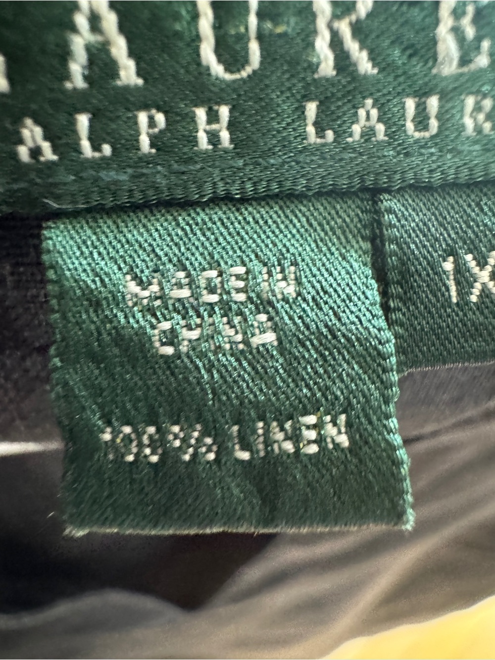 Ralph Lauren 1X Distressed Black 100% Linen Tunic - Picture 11 of 15